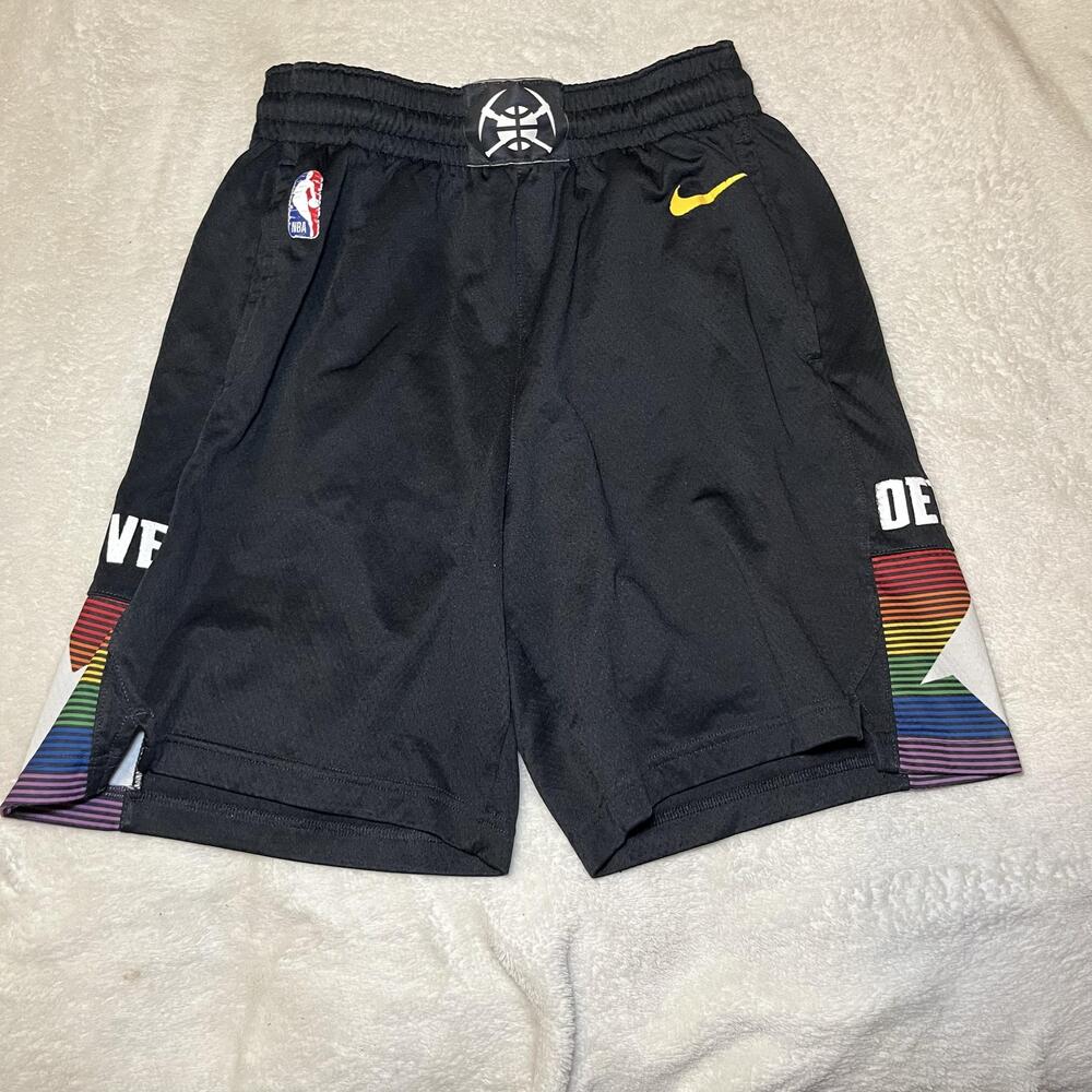 Nike Shorts Mens Size 34 Black Mesh Athletic Denver NBA Colorblock BV5867-010